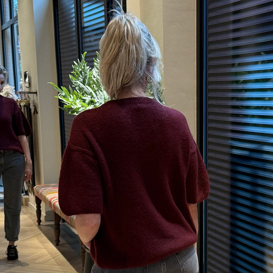 Triple Nine - Top Mary Alpaca Bordeaux - Peet kleding
