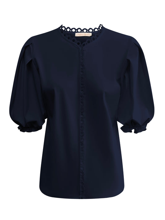 Triple Nine Travel blouse Juliette Navy - 5935 - Peet kleding