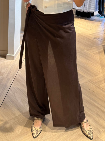 Yaya Broek Overslag Bruin - Peet kleding