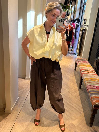 Ambika Blouse Boxy Zachtgeel - Peet kleding