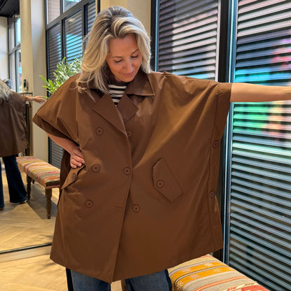 Trench Cape Jane Bruin - Peet kleding