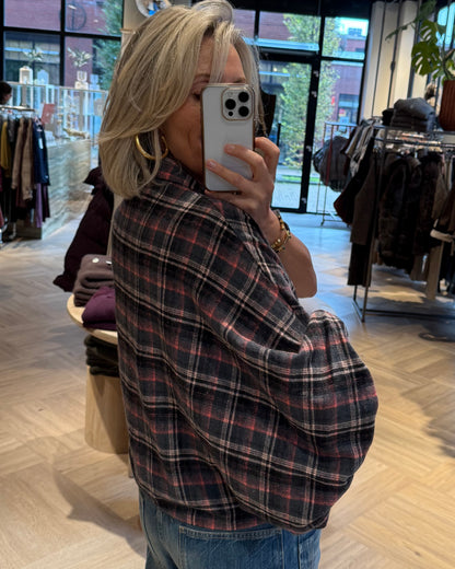 Blouse Roos Koraal Antraciet - Peet kleding