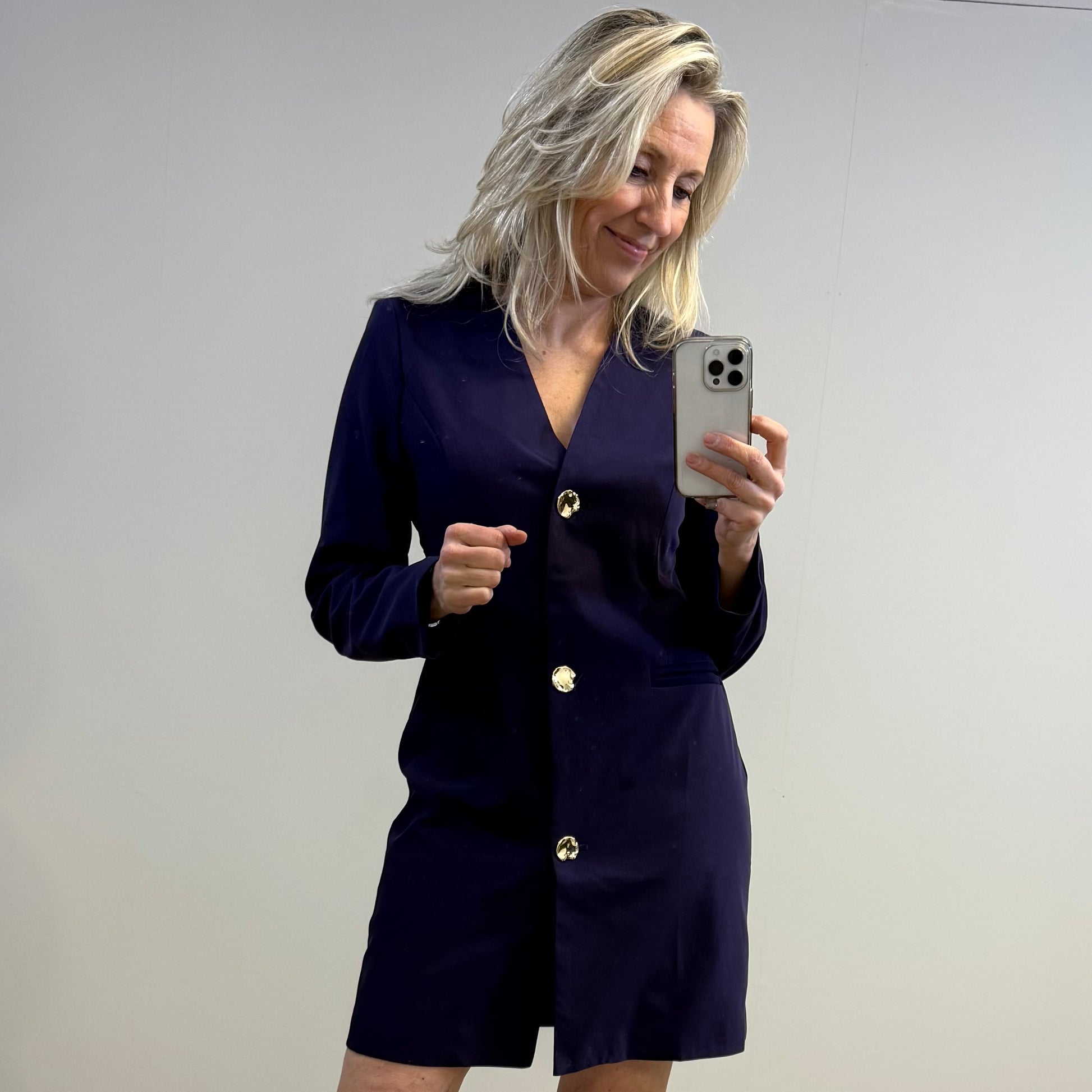 Azzurro Blazer Dress Jonne Paars - Peet kleding