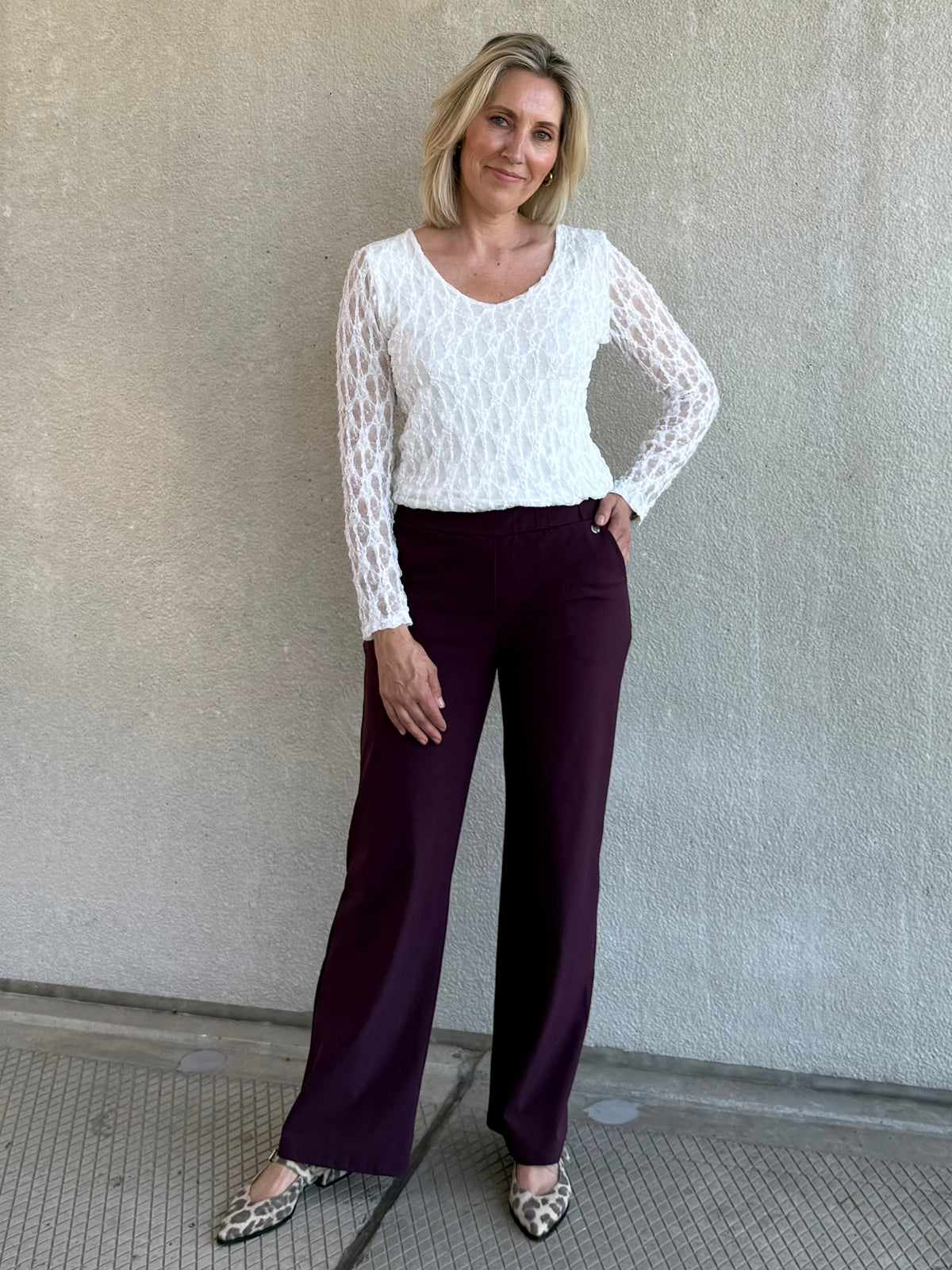 Triple Nine - Kanten Top Lucy Wit - Peet kleding