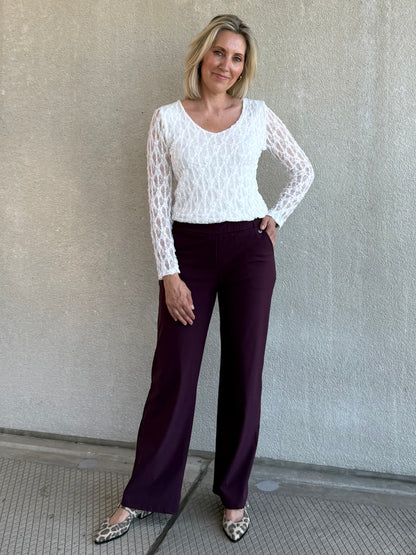 Triple Nine - Kanten Top Lucy Wit - Peet kleding