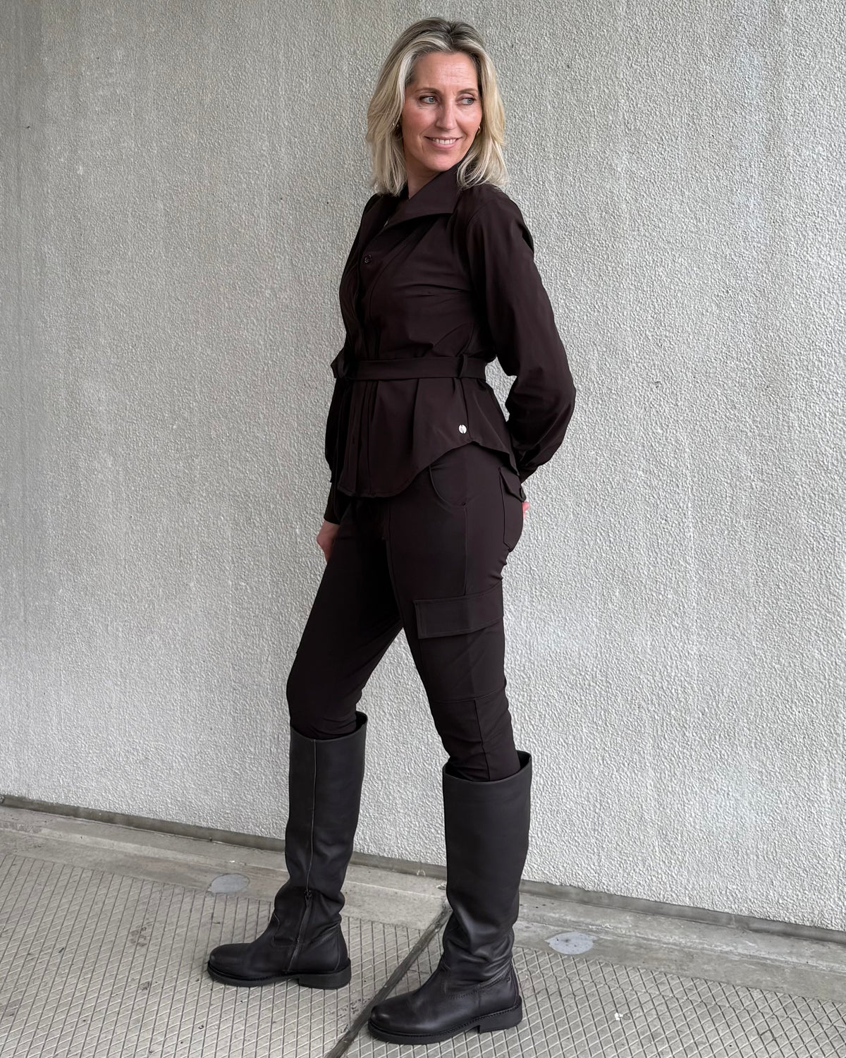 Triple Nine - Travel Broek Cargo Donkerbruin - 3001 - Peet kleding