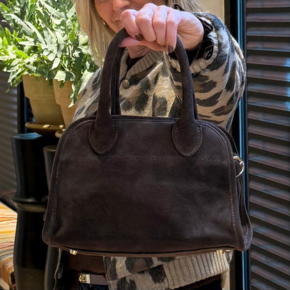 Tas Baby Merlot Suede Donkerbruin - Peet kleding