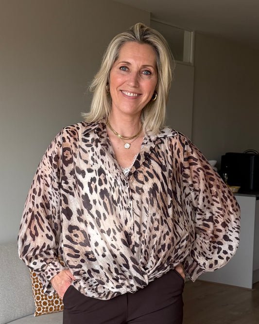 Blouse Dani Luipaard Dessin - Peet kleding