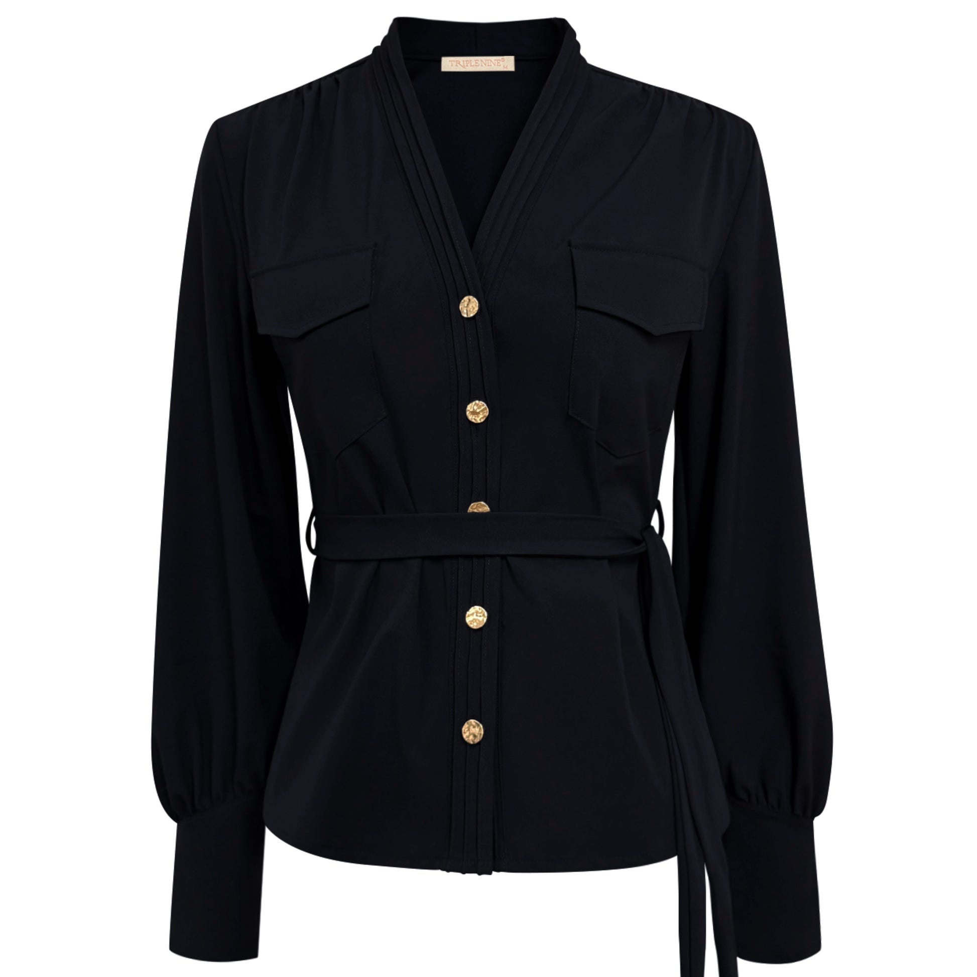Triple Nine - Travel Blouse Megan Zwart - 5926 - Peet kleding