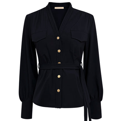 Triple Nine - Travel Blouse Megan Zwart - 5926 - Peet kleding