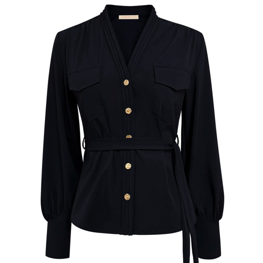 Triple Nine - Travel Blouse Megan Zwart - 5926 - Peet kleding