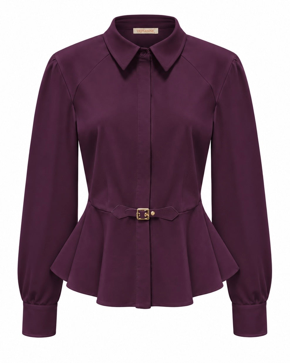 Triple Nine - Travel Blouse Simona Aubergine - 5950 - Peet kleding