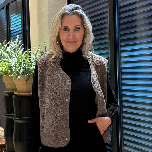 Zhrill Gilet Eren Taupe - Peet kleding