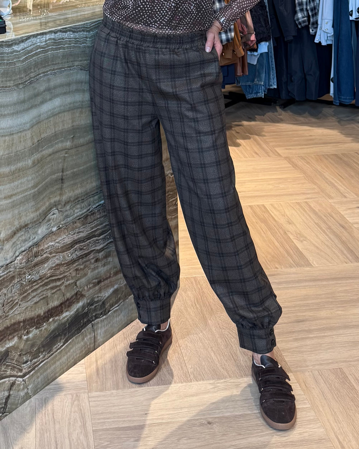 Broek Lola Bruin Geruit