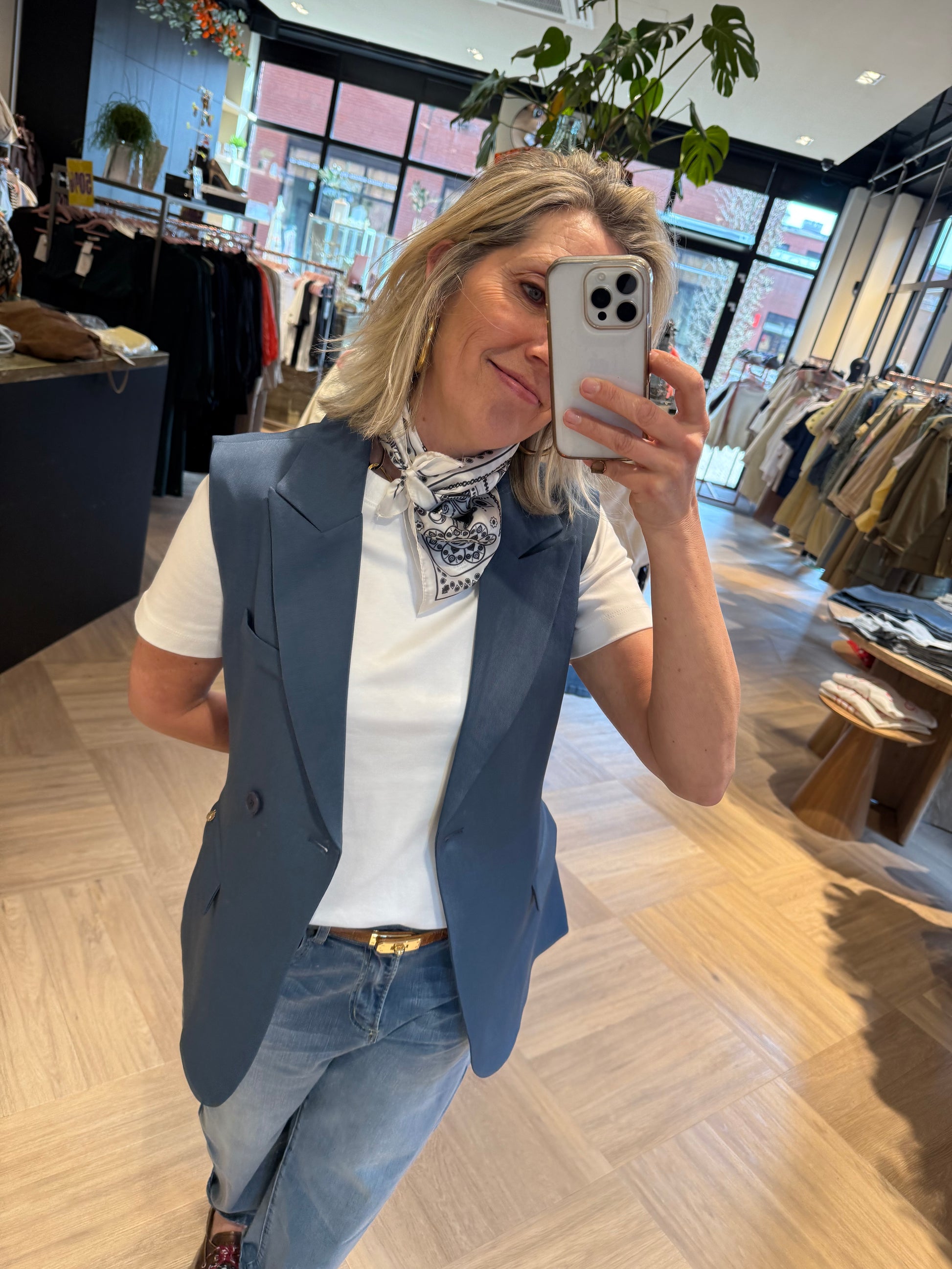 Sjaal Paisley Wit - Peet kleding