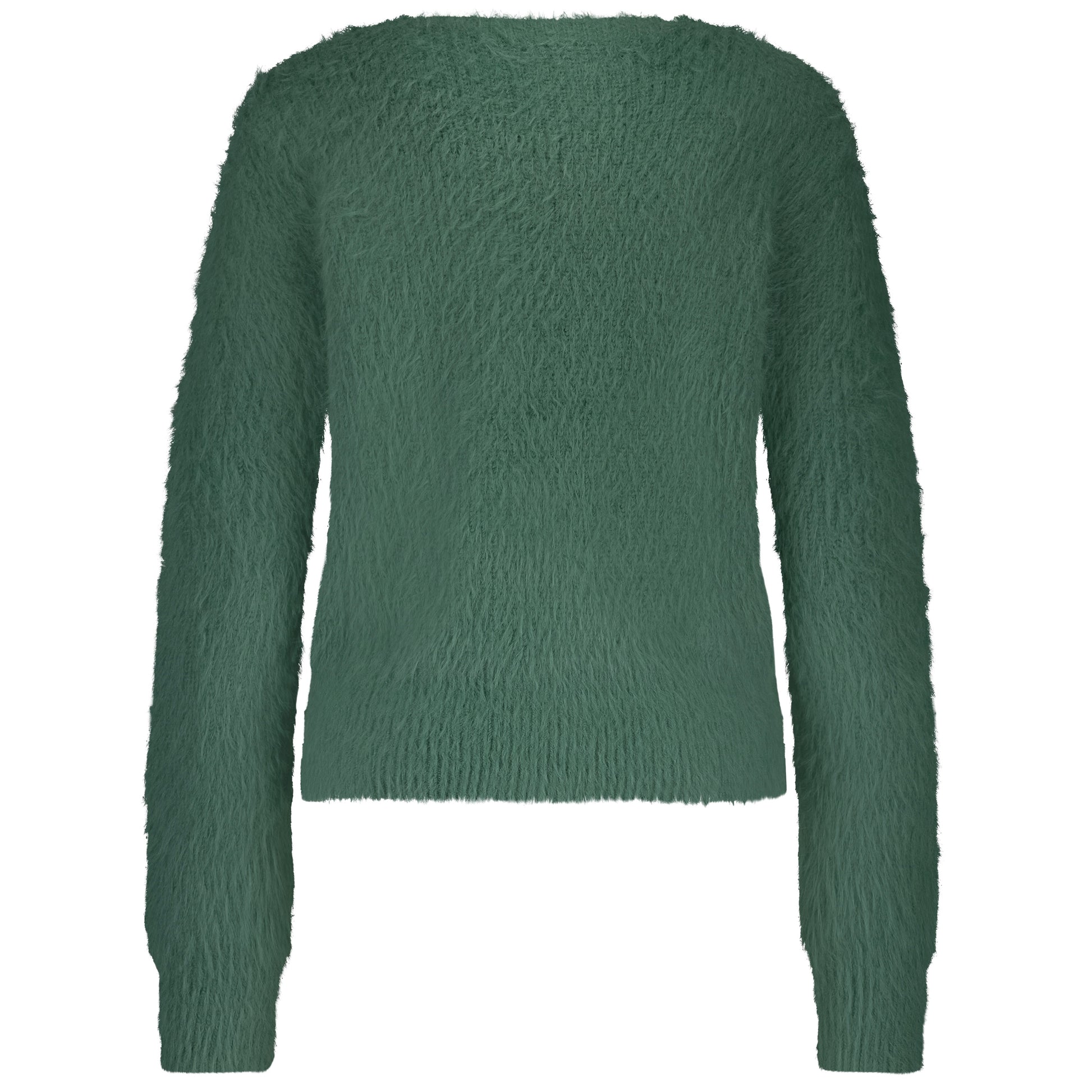 Red Button Vest Fuzzy Groen - Peet kleding
