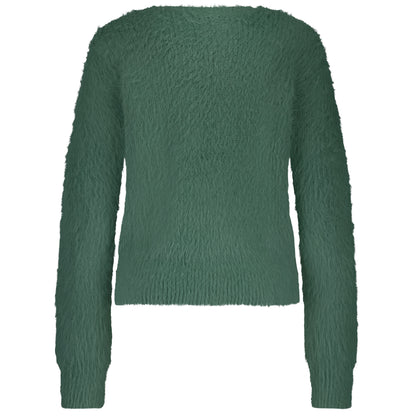 Red Button Vest Fuzzy Groen - Peet kleding