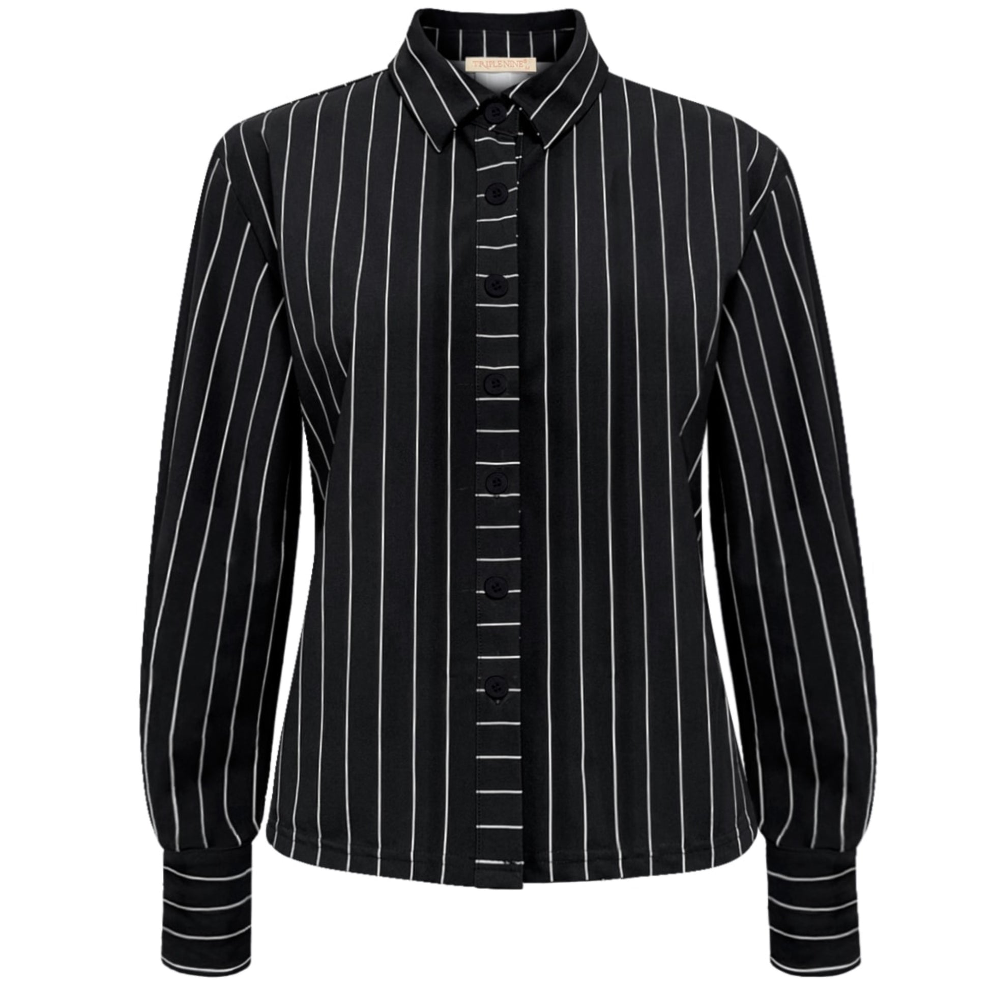 Triple Nine - Travel Blouse Chalke Zwart - 5921 - Peet kleding