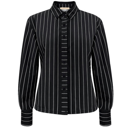 Triple Nine - Travel Blouse Chalke Zwart - 5921 - Peet kleding