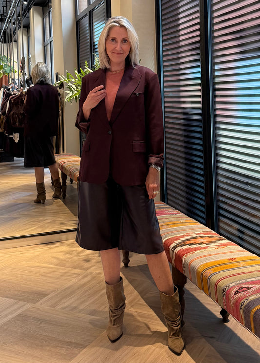 Blazer Clara Oversized Aubergine - Peet kleding