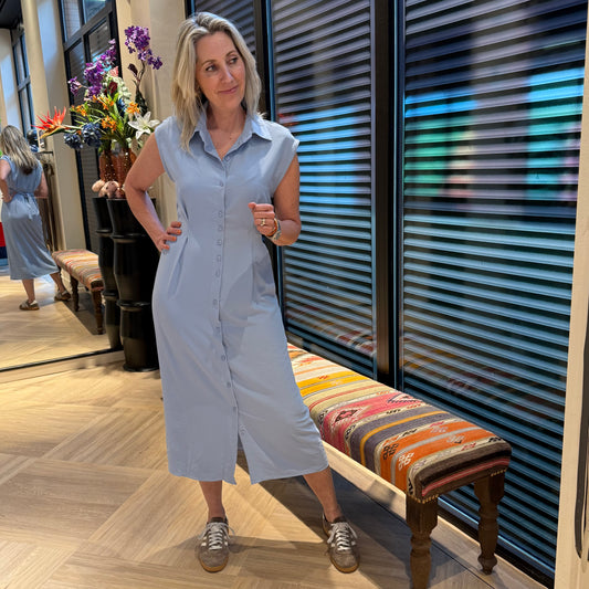 Azzurro Jurk Doortje Lichtblauw - Peet kleding