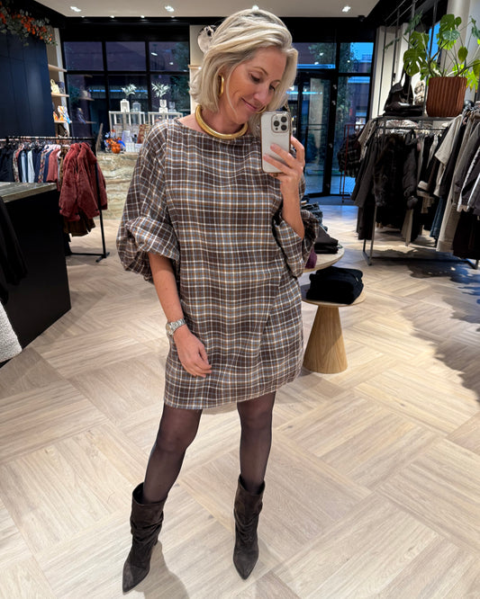 Jurk Roos Jeansblauw Oker
