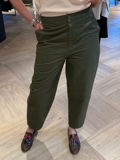 Yaya Barrel Broek Army - Peet kleding