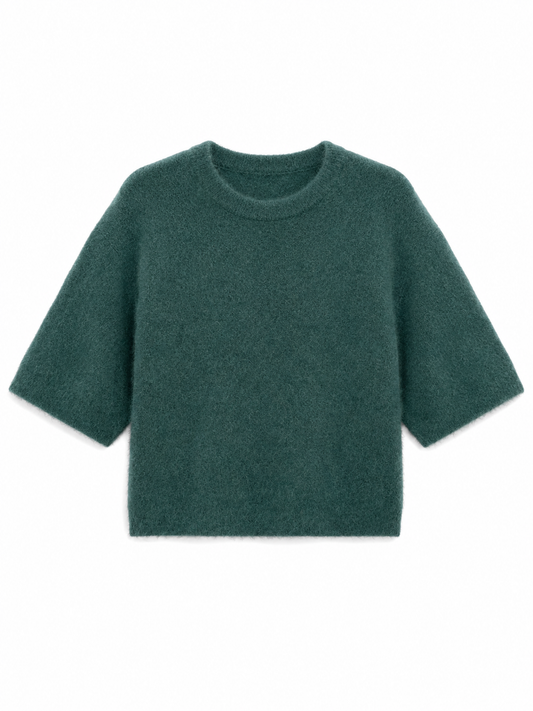 Alpaca Top Silvi Flessengroen - Peet kleding