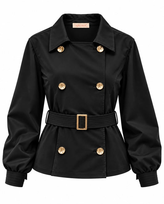 Triple Nine - Travel Jas Trench Zwart - 92414 - Peet kleding
