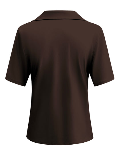Triple Nine Travel Top Monica Donkerbruin - 6945 - Peet kleding