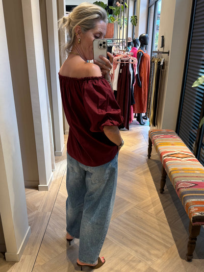 Balloon Top Pika Bordeaux - Peet kleding