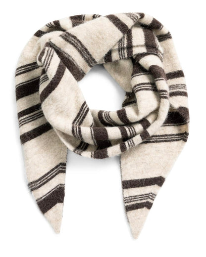 Yaya Gestreepte Sjaal Beige Brown - Peet kleding