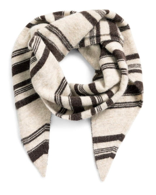 Yaya Gestreepte Sjaal Beige Brown - Peet kleding