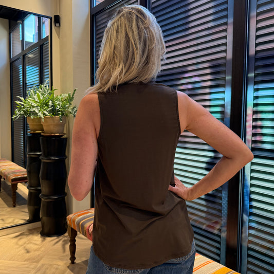 Top V-Hals Leny Bruin - Peet kleding