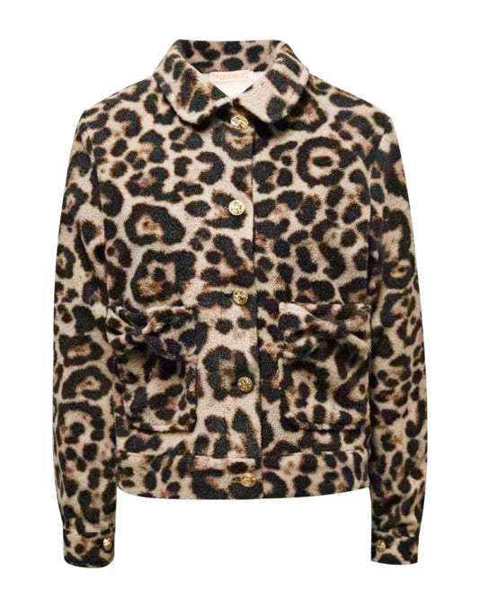 Triple Nine - Fleece Jacket Lio Luipaard - 92427 - Peet kleding