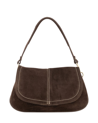 Tas Catania Suede Donkerbruin