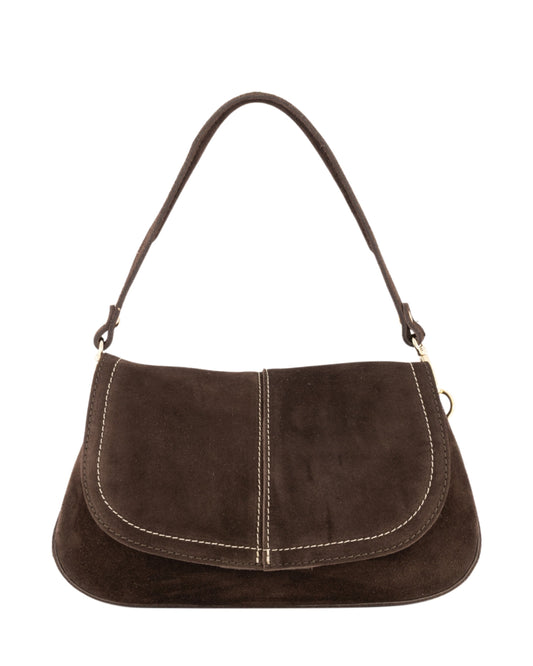 Tas Catania Suede Donkerbruin - Peet kleding