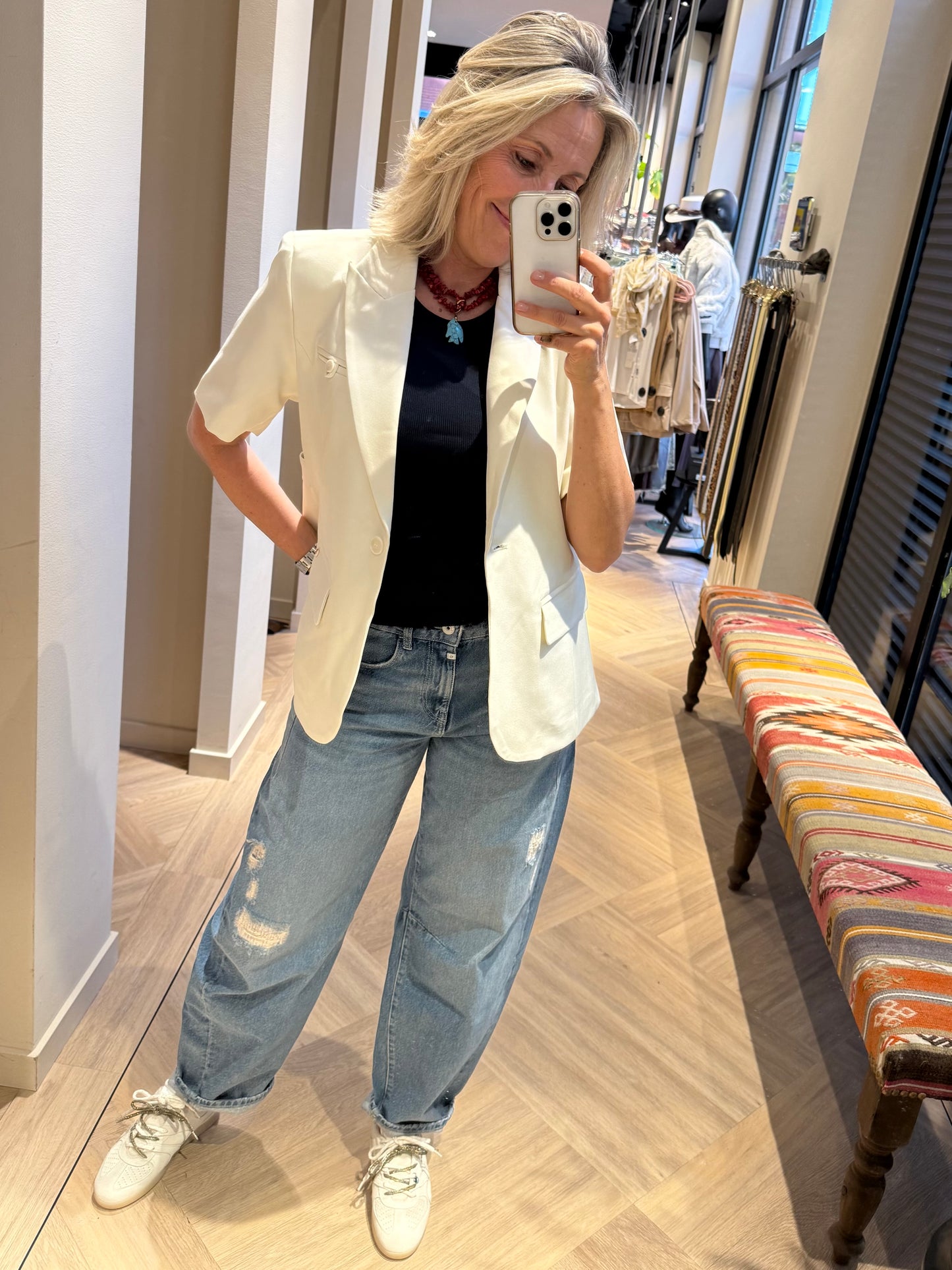 Ambika Blazer Albertine Offwhite - Peet kleding