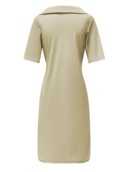 Triple Nine Travel Jurk Julia Beige - 51821 - Peet kleding