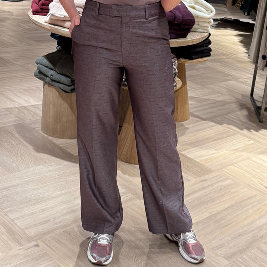 Yaya Wijde Pantalon Aubergine Melee