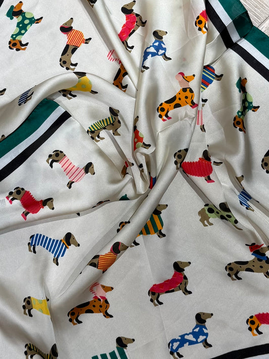 Sjaal Teckel Groen - Peet kleding