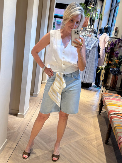 Yaya Bermuda Light Blue - Peet kleding