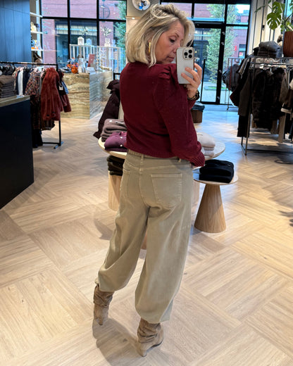 Trui Pearl Pofmouw Bordeaux - Peet kleding