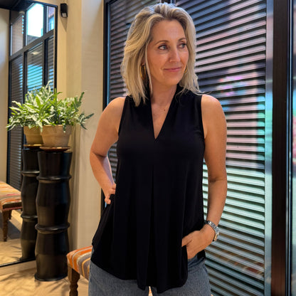 Top V-Hals Leny Zwart - Peet kleding