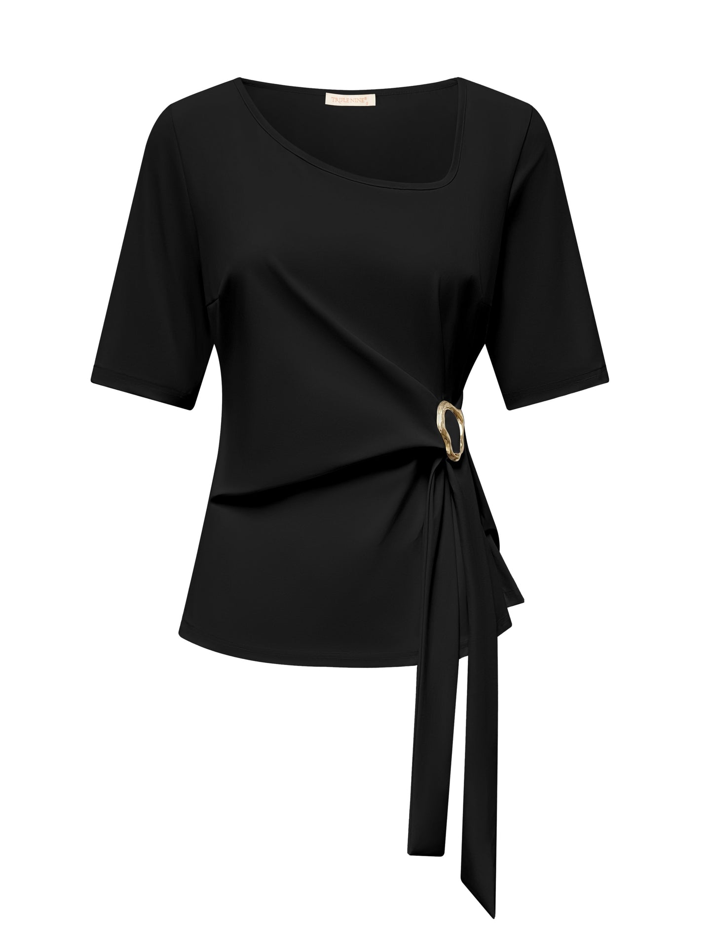 Triple Nine Travel Top Silvi Zwart - 6944 - Peet kleding