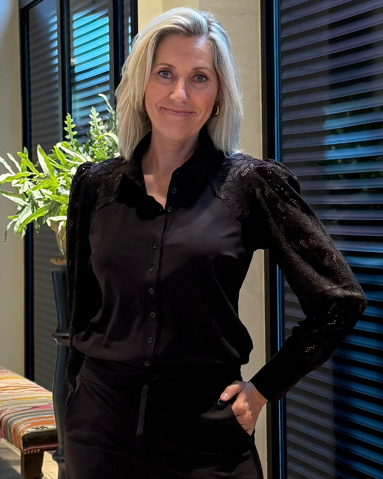 Triple Nine - Travel Blouse Milou Donkerbruin - 5954 - Peet kleding