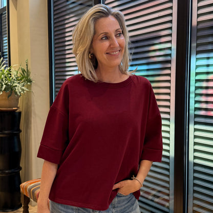 Azzurro Sweater Mia Bordeaux - Peet kleding