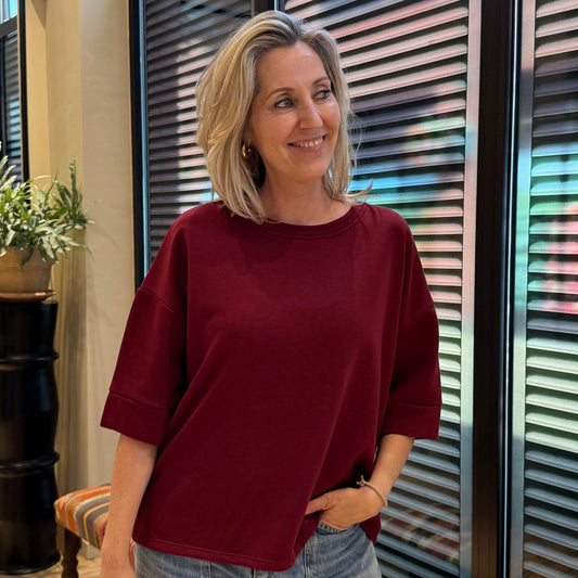 Azzurro Sweater Mia Bordeaux - Peet kleding