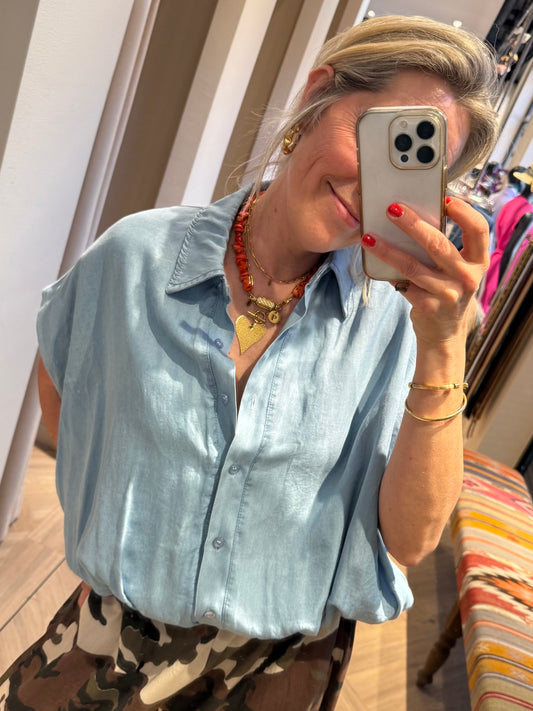 Ambika Blouse Boxy Denim - Peet kleding