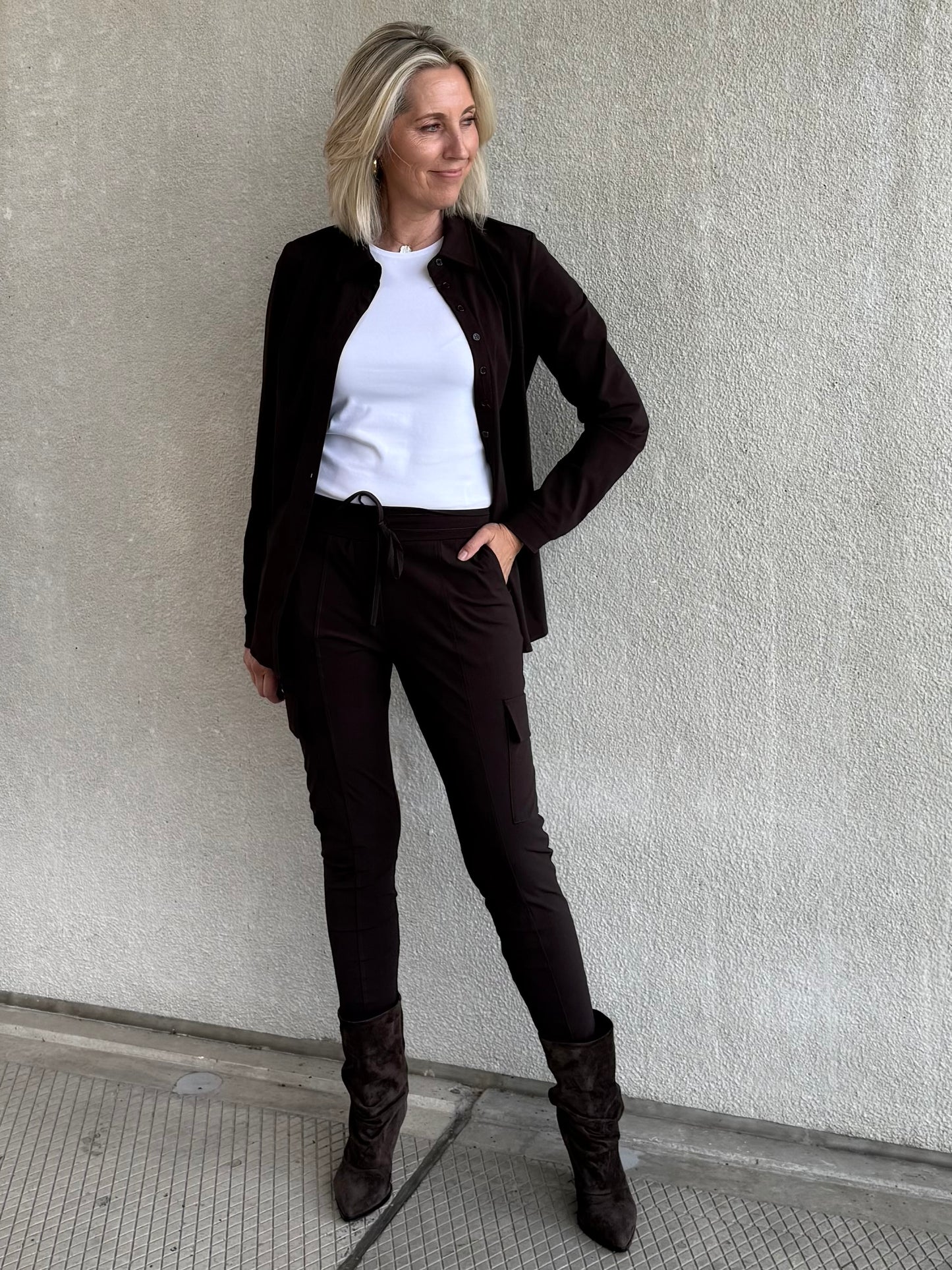 Triple Nine - Travel Blouse Mireille Donkerbruin - 4101